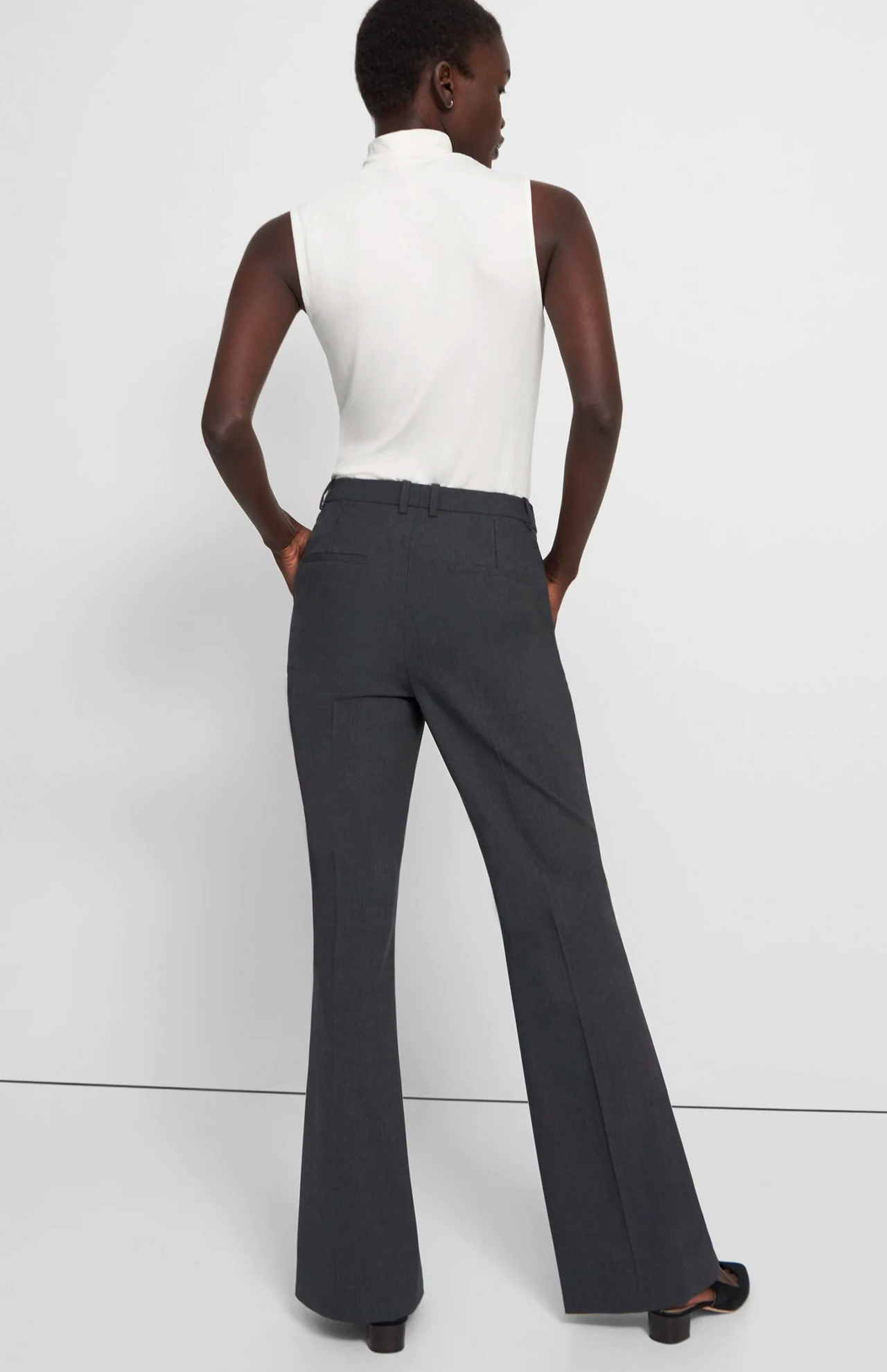 Theory - Black flared pants Demitria G0709216 - buy with Denmark