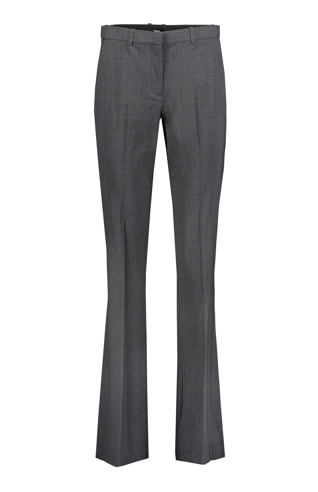 Theory Demitria Pant Charcoal Melange Front Mannequin Image (6947931029619)