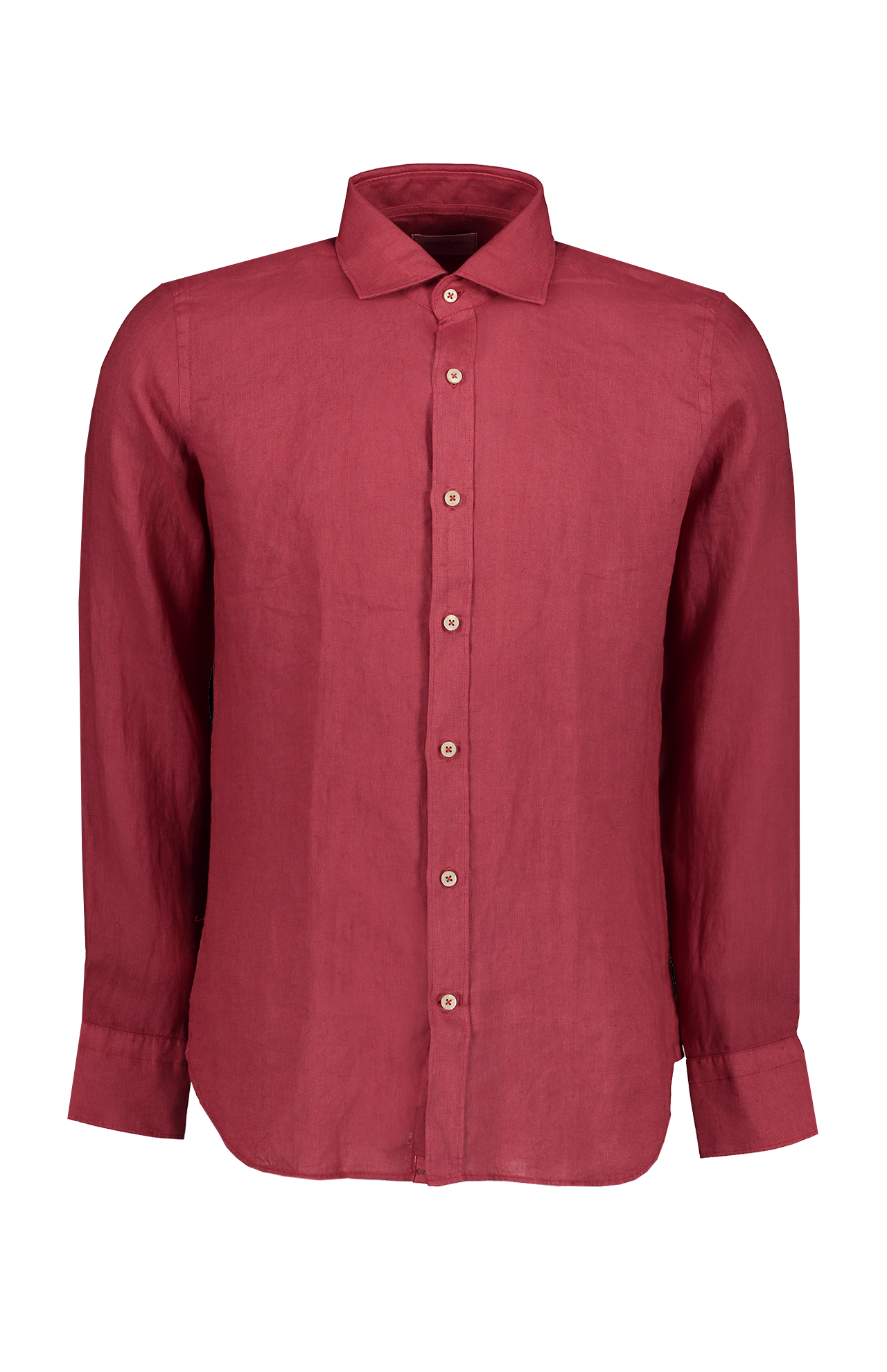 Linen Dyed Red Shirt (7083630461043)