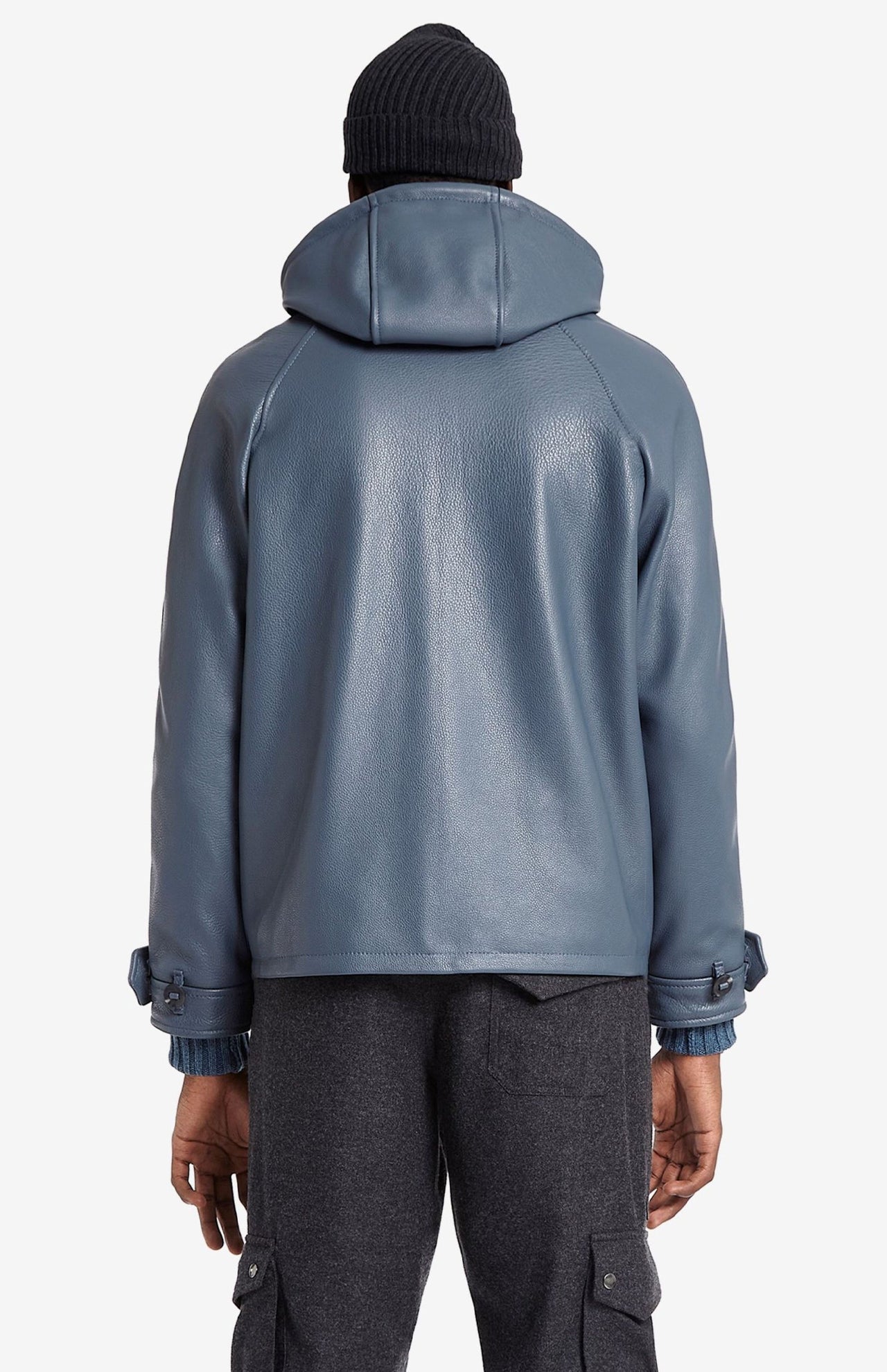 Leather Baja Zip Up Hoodie (6943861309555)