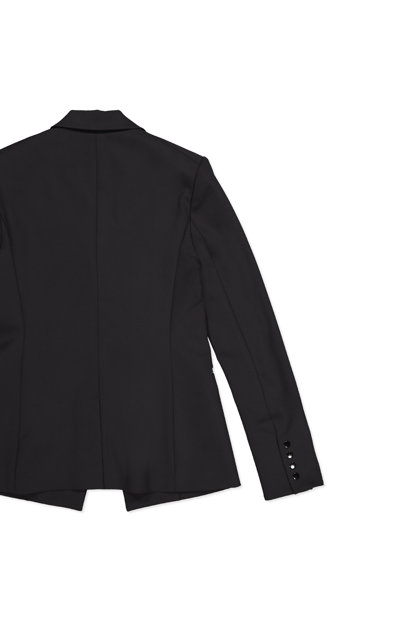 Veronica Beard Iconic Scuba Dickey Jacket Black Back Flat Detail Image (7007038996595)
