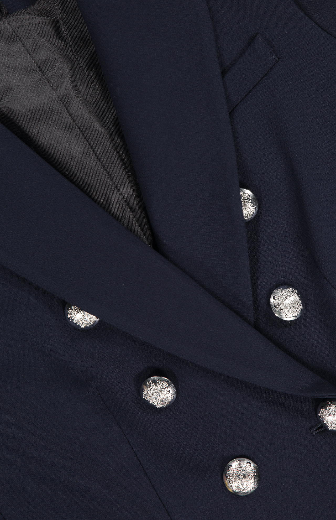 Veronica Beard Miller Dickey Jacket Navy Silver Collar Detail Image (7007039193203)