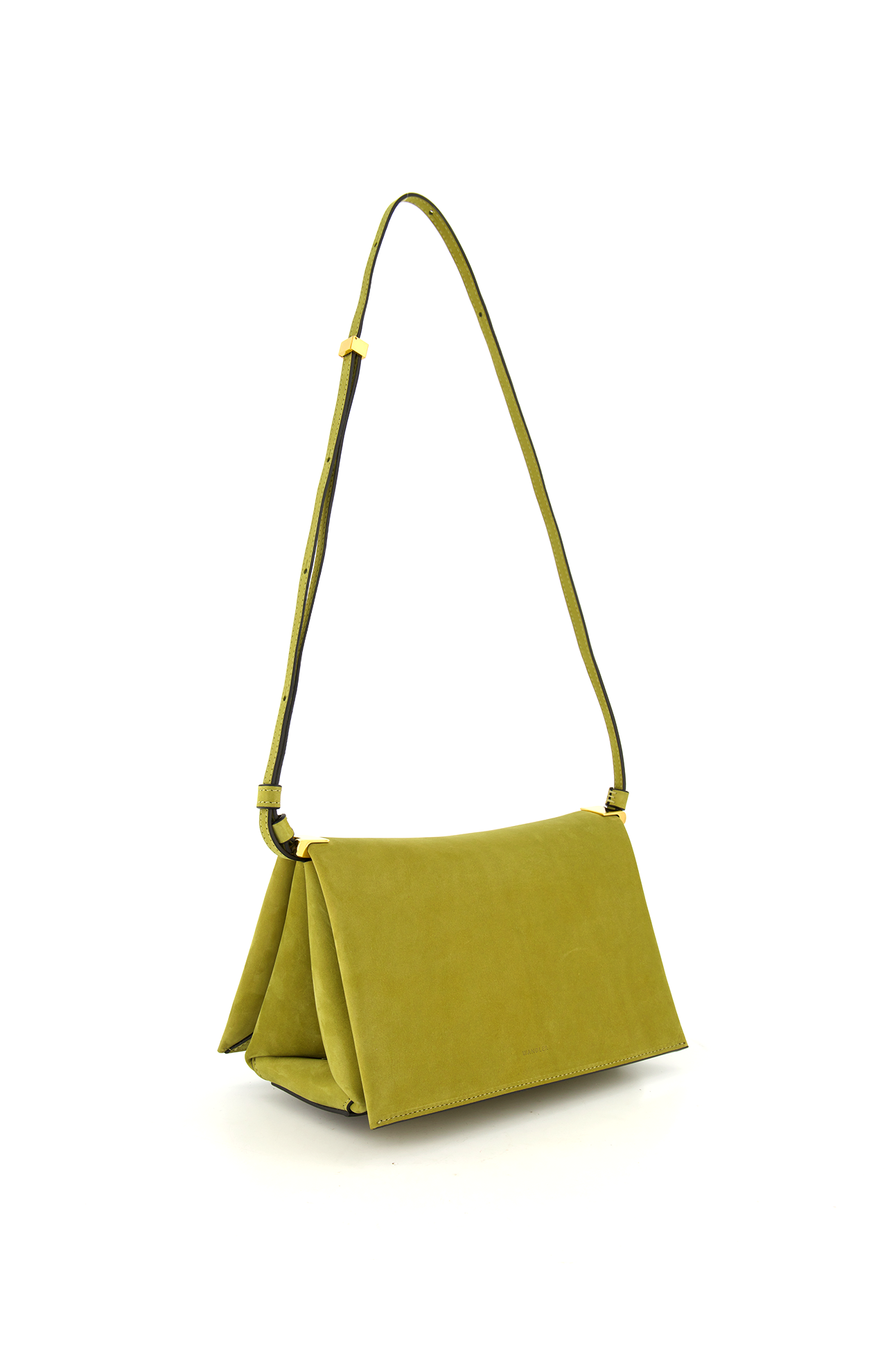 Wandler Uma Baguette Soft Olive Angled Detail Image (7023537356915)