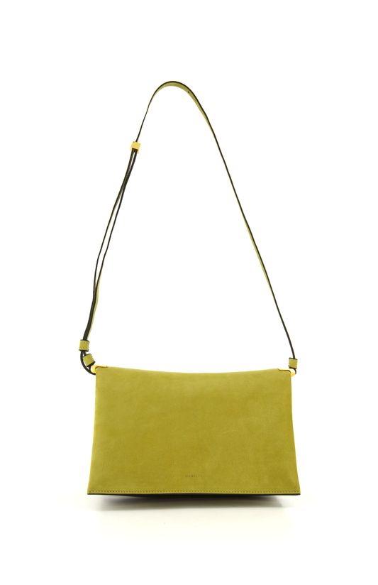 Wandler Uma Baguette Soft Olive Front Detail Image (7023537356915)