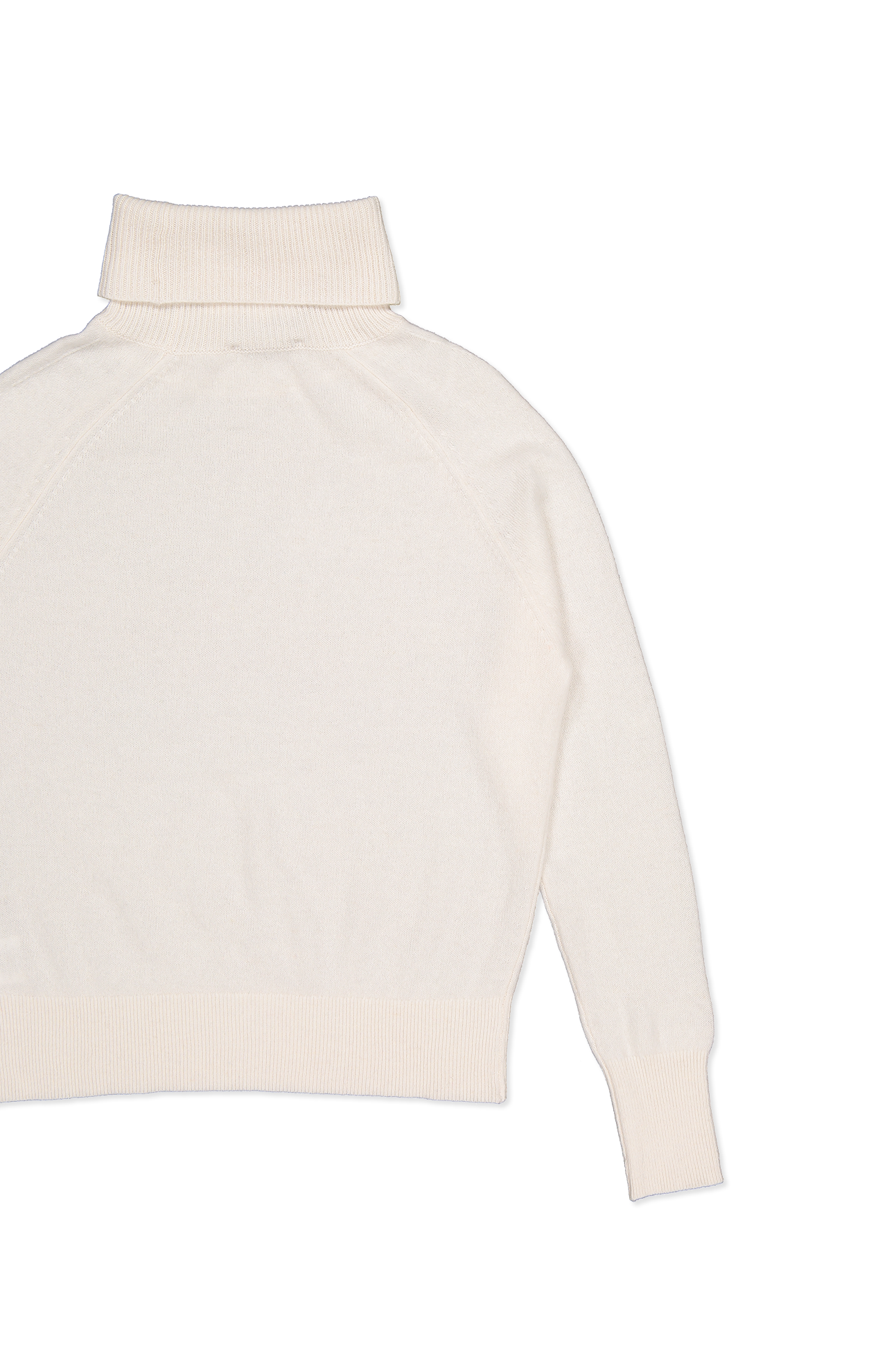 White And Warren Cashmere Essential Turtleneck Sweater Soft White Back Flat Lay Image (6977567096947)
