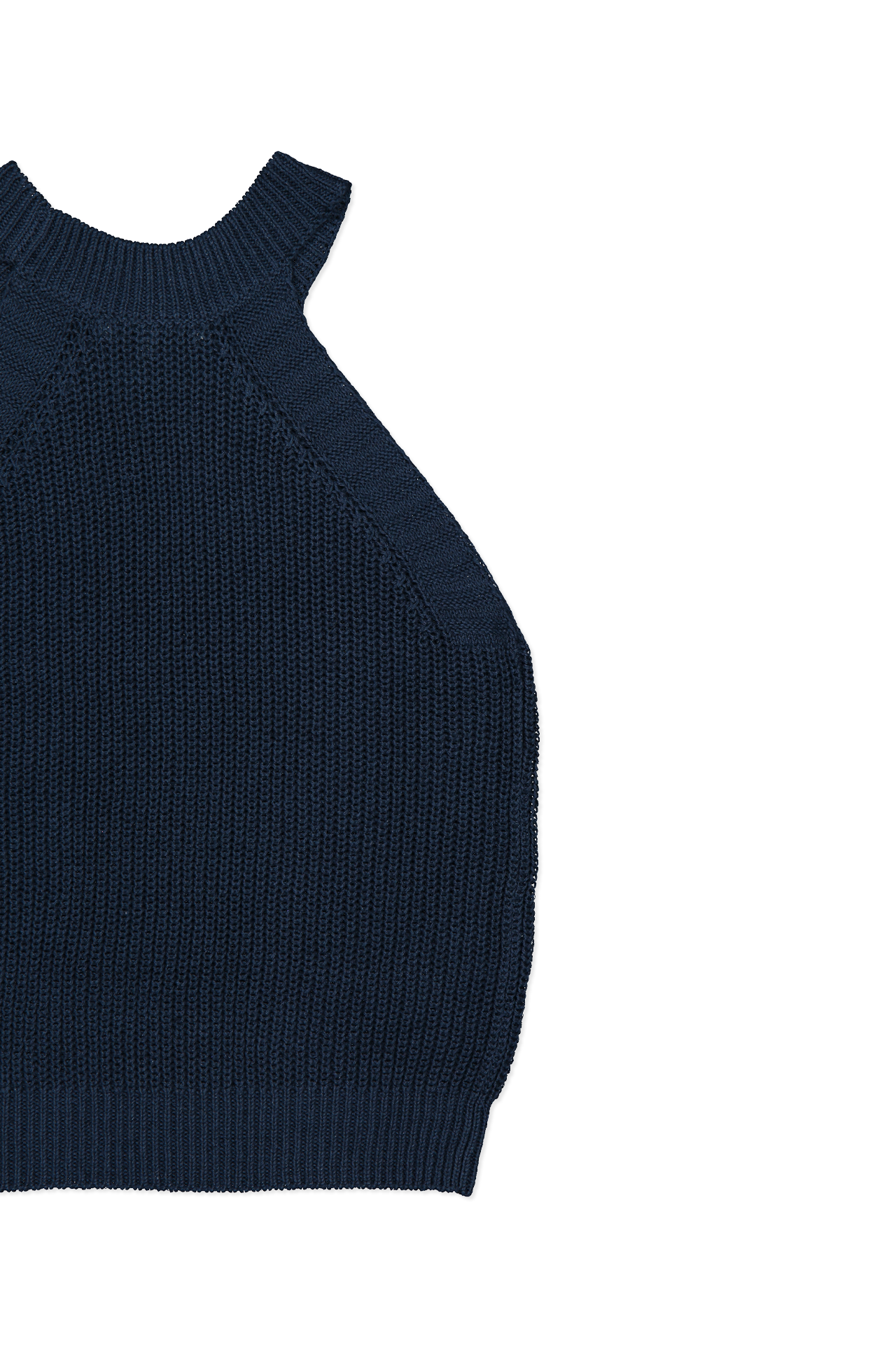 Linen Cotton Cut In Crewneck Tank (7120862740595)