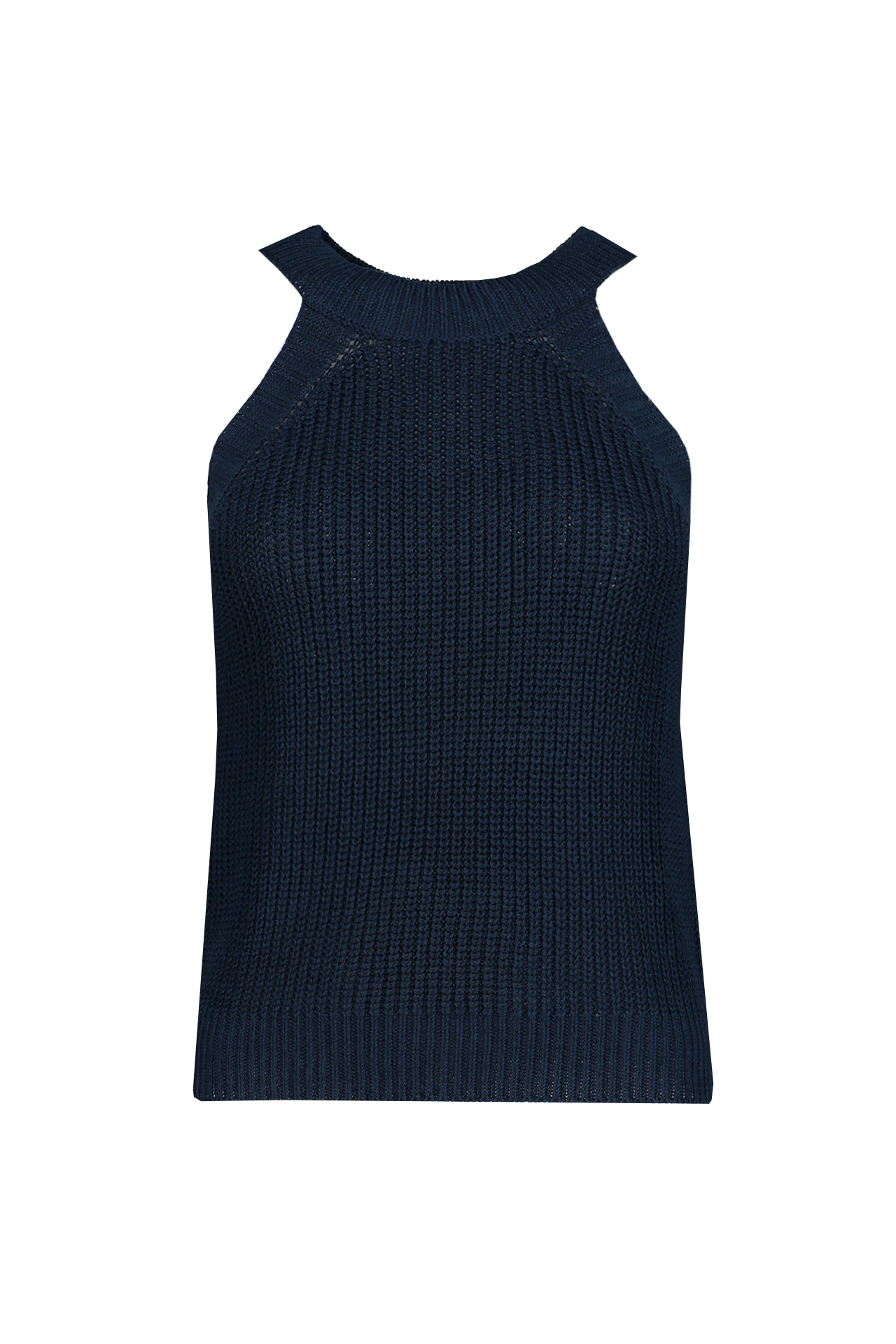 Linen Cotton Cut In Crewneck Tank (7120862740595)