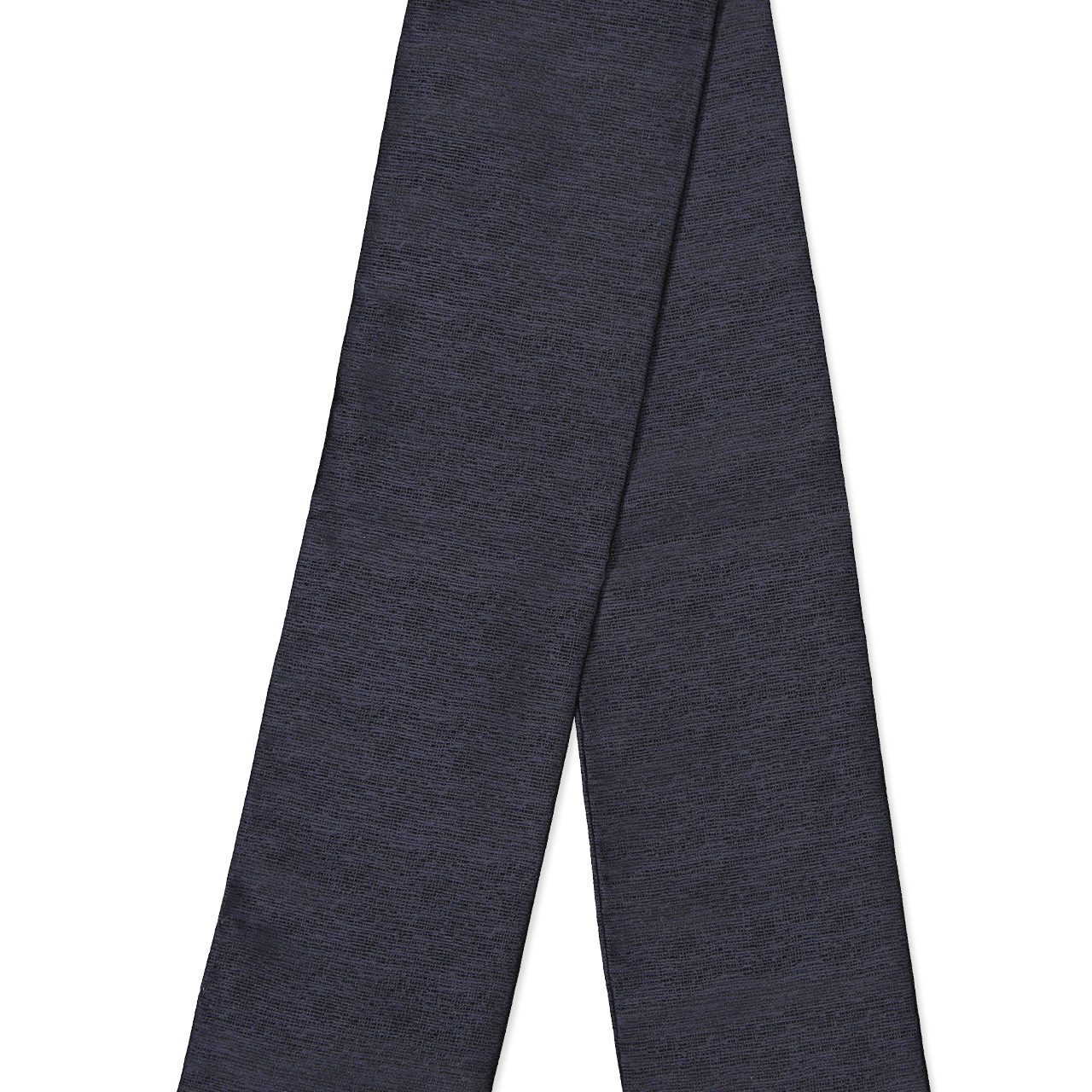 Navy Solid Silk Foulard Tie (6963754827891)