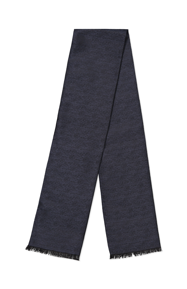 Navy Solid Silk Foulard Tie (6963754827891)
