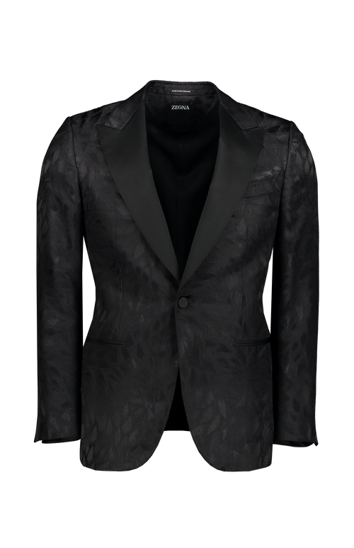 ZEGNA Black Silk Balcollar Coat イタリア製 ZEGNA Black Silk Balcollar Coat イタリア製 ZEGNA Black Silk